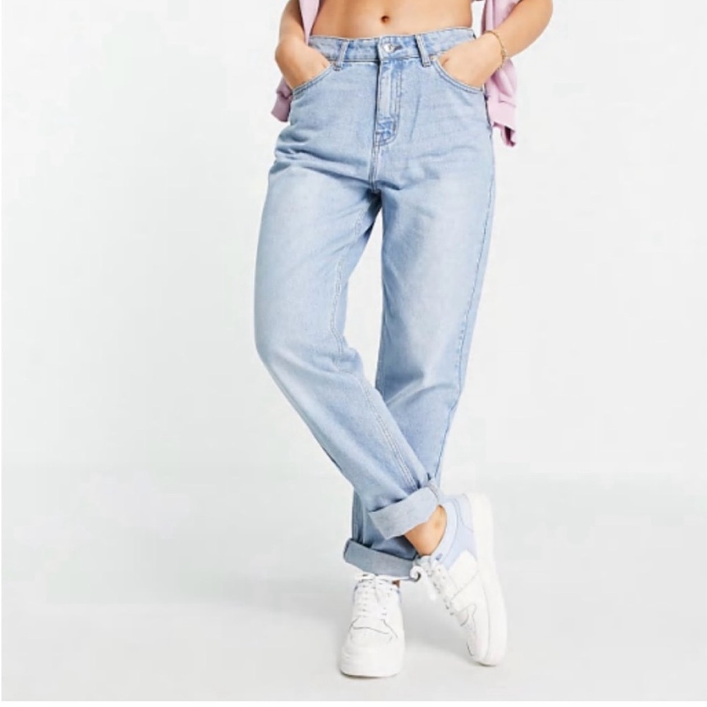 DTT Vernon Relaxed Fit Mom Jeans Light Blue